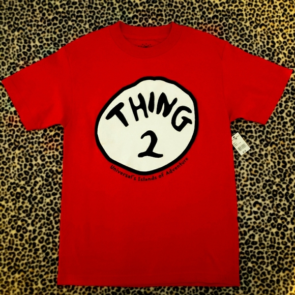 "Thing 2" Dr. Seuss Cat in the Hat Red T-Shirt, Size S, NWT, Universal IOA - Picture 1 of 6